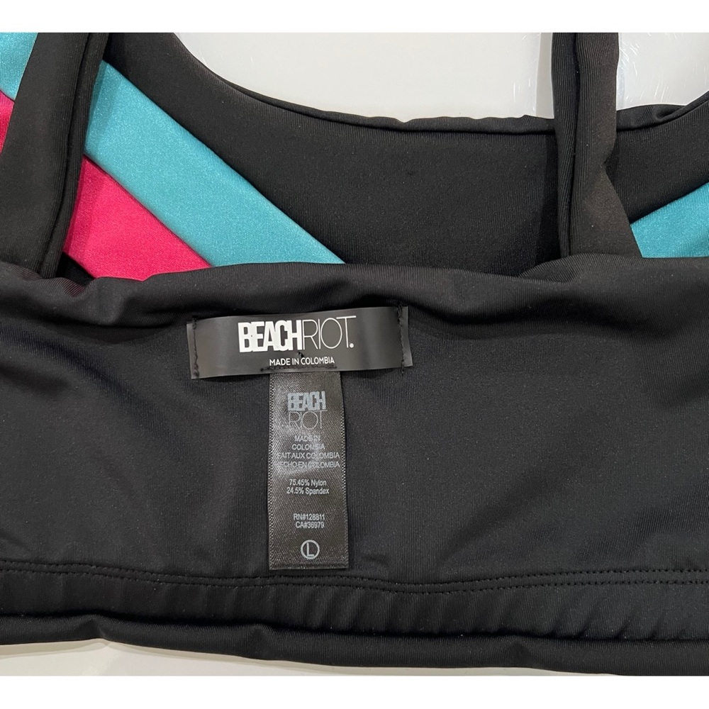 New! Beach Riot Colorblock Active Top Size Large - Picture 5 of 5